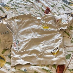 Hanna Andersson Cream Graphic Kids Sweatshirt